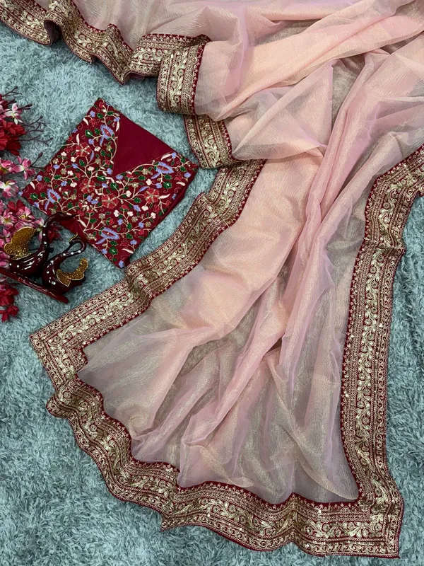 Gold_dual-tone_Crush_Silk_Embroidered_Saree