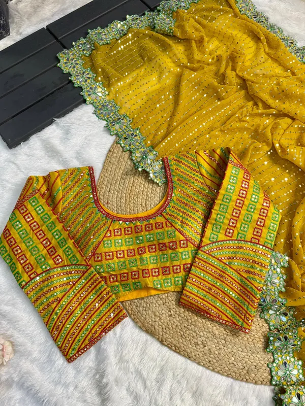 Mustard_Heavy_Mirror_Embroidered_Saree