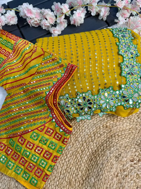 Mustard_Heavy_Mirror_Embroidered_Saree