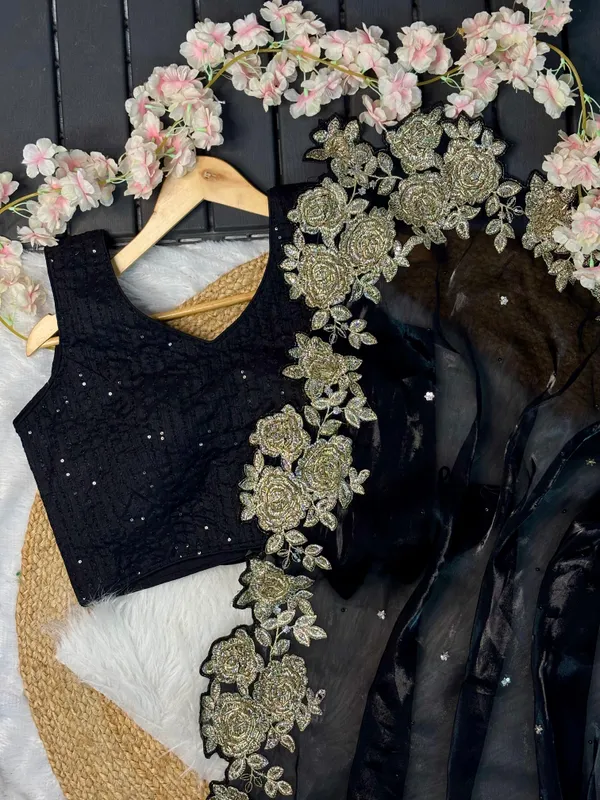 Black_Floral_Embroidered_Designer_Saree