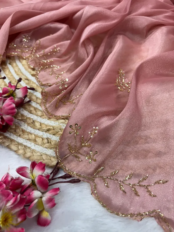 Pink_Shaded_Copper_Silk_Handwork_Saree