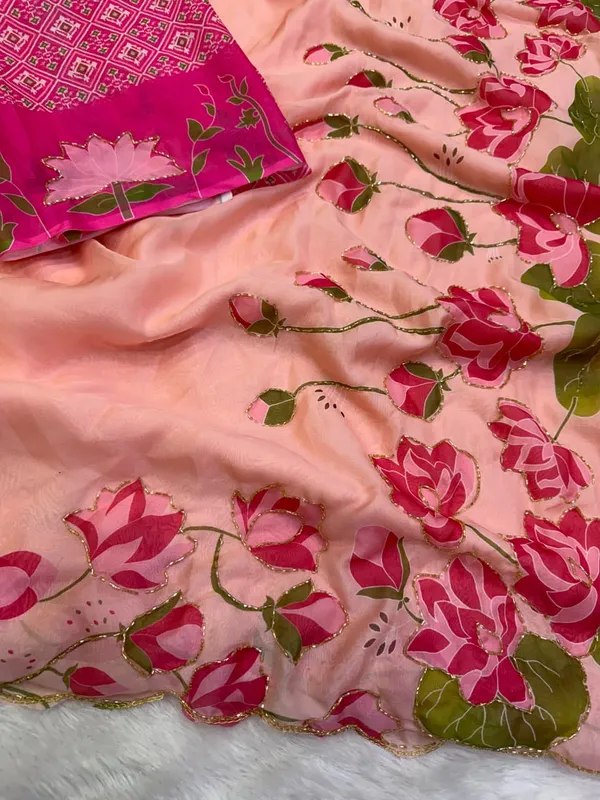 Pink_Floral_Embroidered_Saree