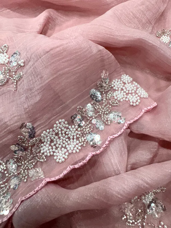 Pink_Moti-Beads_Embroidered_Designer_Saree