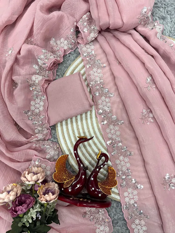 Pink_Moti-Beads_Embroidered_Designer_Saree