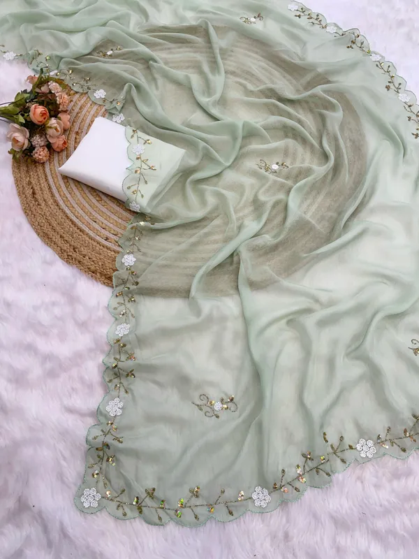 Pista_Cut_Dana_Embroidered_Designer_Saree