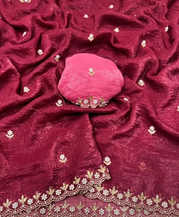 Cherry_Red_Crush_Silk_Moti_Embroidered_Saree
