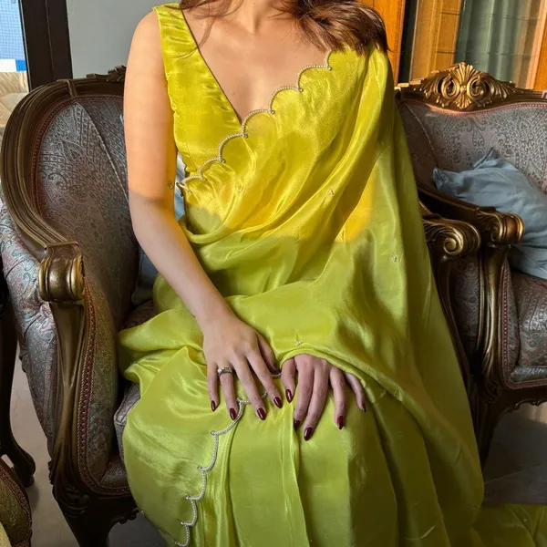 Lime_Green_Soft_Tissue_Silk_Handwork_Saree