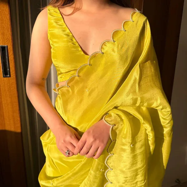 Lime_Green_Soft_Tissue_Silk_Handwork_Saree