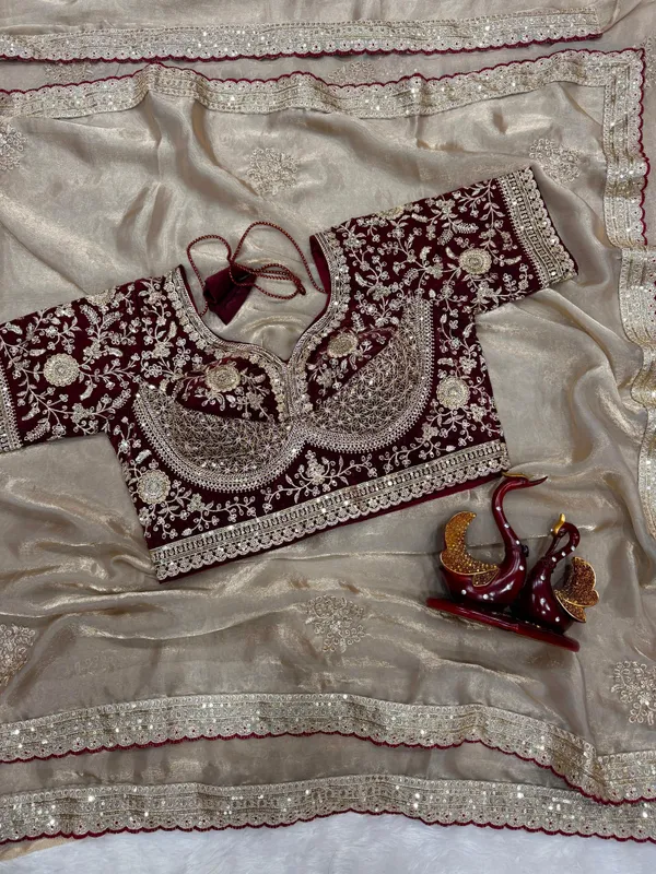 Cream_Space_Satin_Silk_Embroidered_Saree