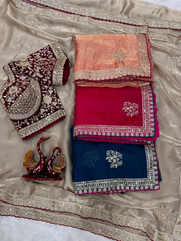 Cream_Space_Satin_Silk_Embroidered_Saree