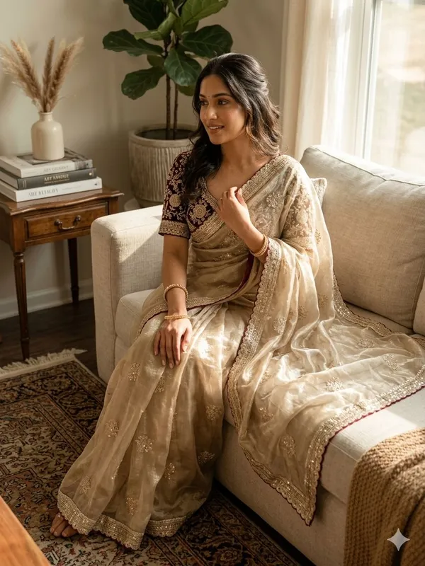 Cream_Space_Satin_Silk_Embroidered_Saree
