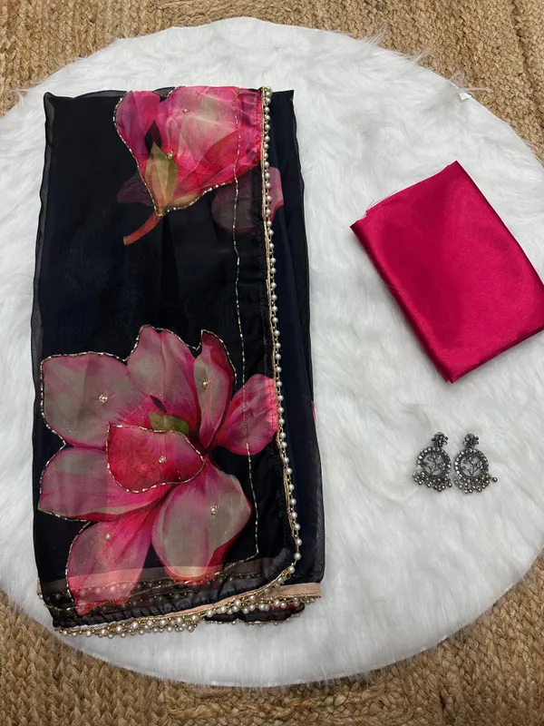 Black_Katdana_and_Beads_Hand-Embroidered_Saree