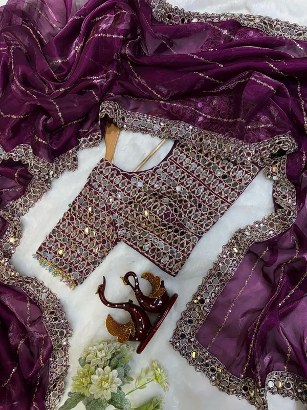 Purple_Satin_Silk_Mirror_Embroidered_Saree