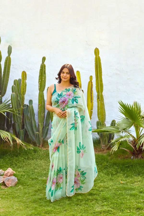 Mint_Green_Organza_Motiwork_Embroidered_Saree