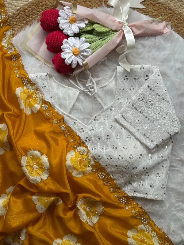 Mustard_Malai_Silk_Embroidered_Saree