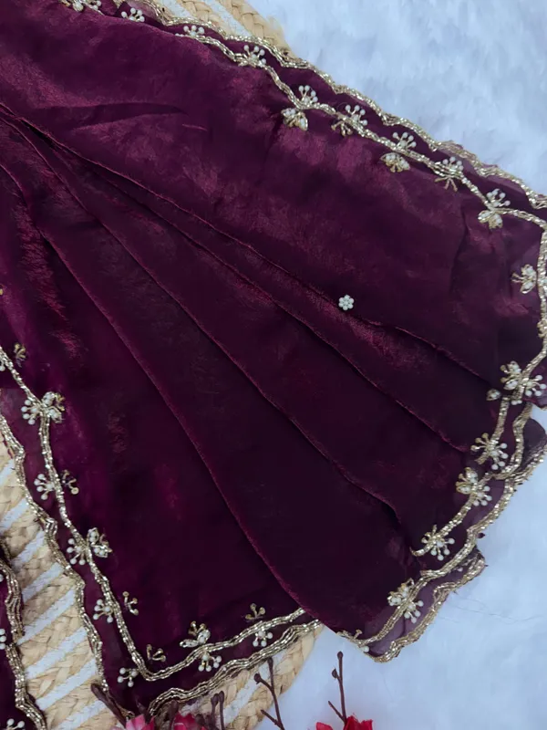 Wine_Shaded_Satin_Silk_Handwork_Saree