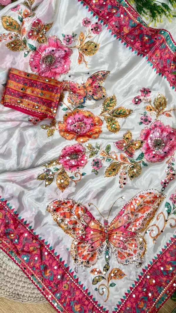 White_Chinon_Silk_Embroidered_Saree