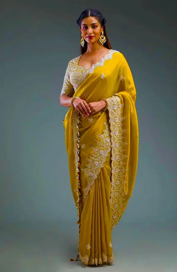 Mustard_Classic_Embroidered_Designer_Saree