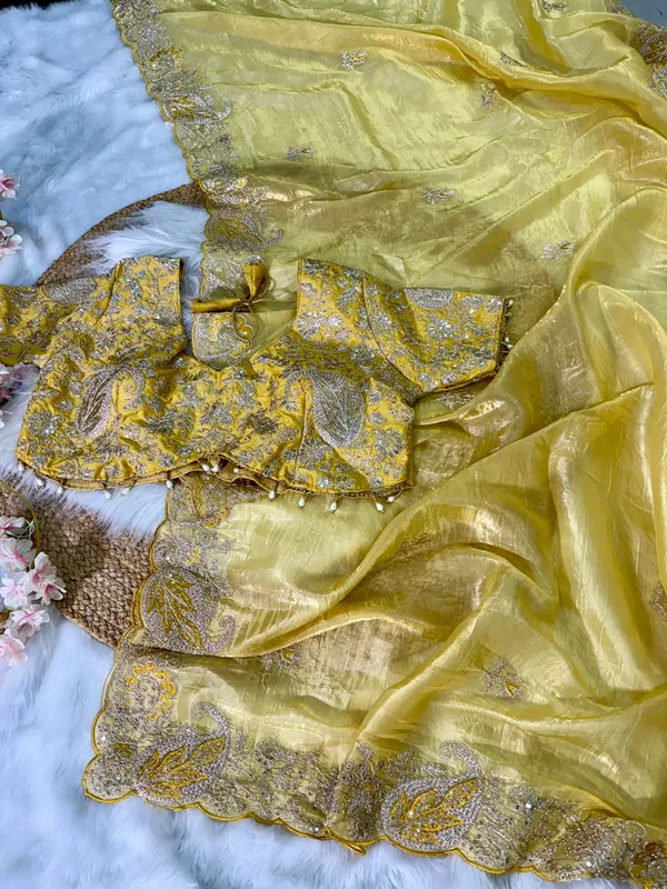 Yellow_Crystal_Silk_With_Embroidered_Saree