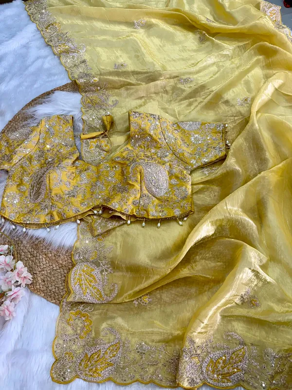 Yellow_Crystal_Silk_With_Embroidered_Saree