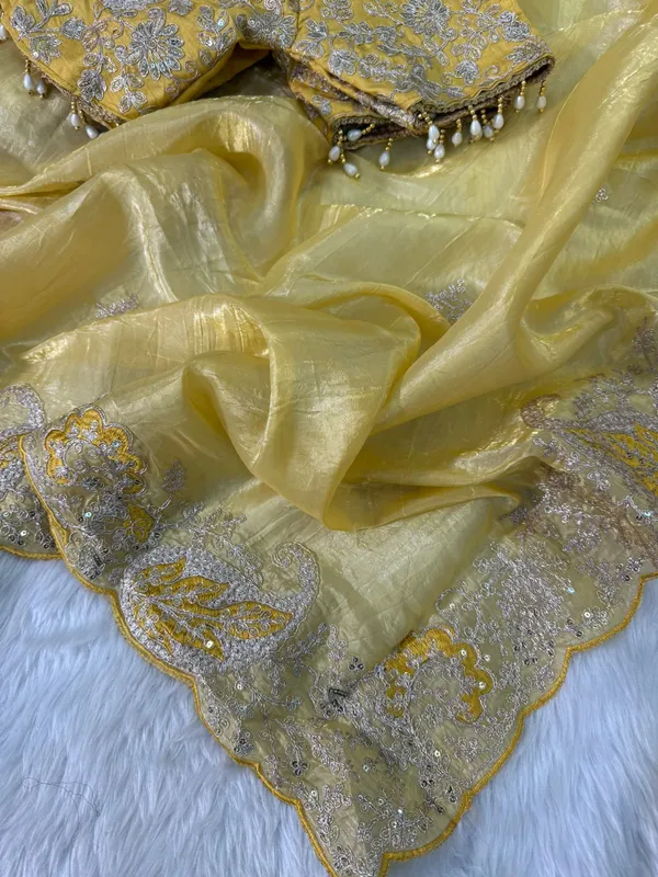 Yellow_Crystal_Silk_With_Embroidered_Saree