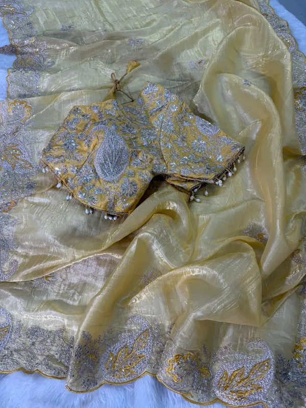 Yellow_Crystal_Silk_With_Embroidered_Saree