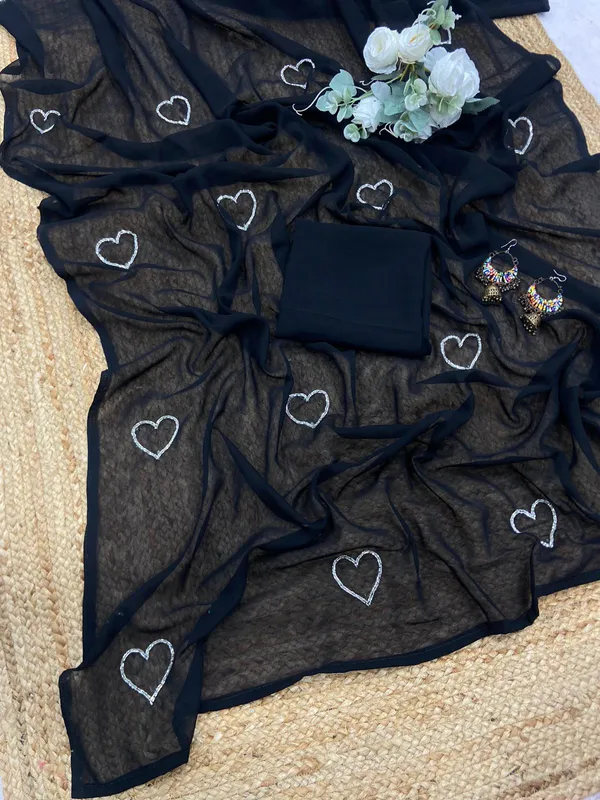 BLACK_SOFT_GEORGETTE_EMBROIDERED_SAREE