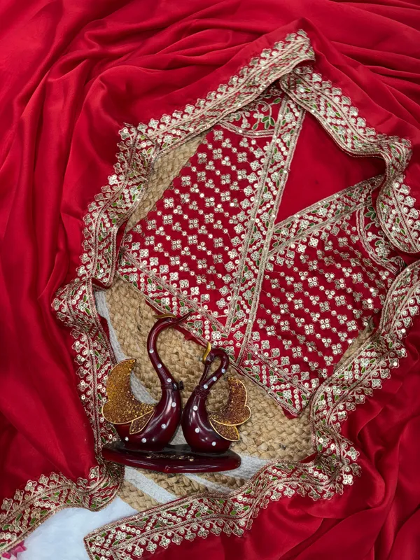Cherry_Red_Space_Silk_With_Embroidered_Saree
