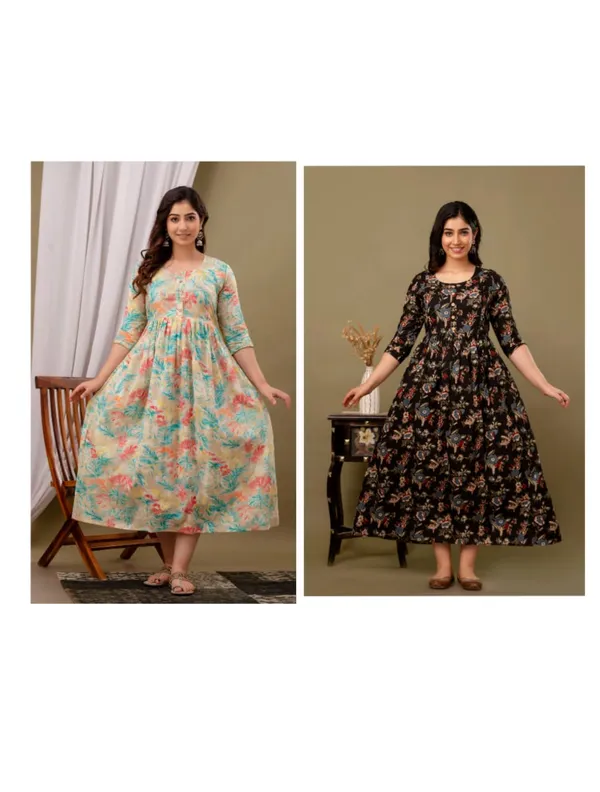 Black_fly_flower_Cotton_Printed_Maternity_And_Feeding_Kurti__Combo_Of_2