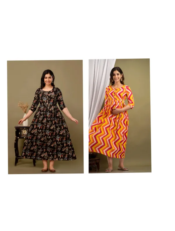 Black_fly_laher__Cotton_Printed_Maternity_And_Feeding_Kurti_Combo_Of_2