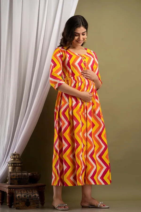 Black_fly_laher__Cotton_Printed_Maternity_And_Feeding_Kurti_Combo_Of_2