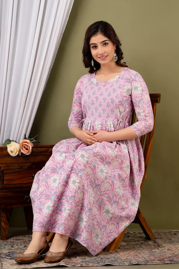Black_fly_pekachu_Cotton_Printed_Maternity_And_Feeding_Kurti_Combo_Of_2