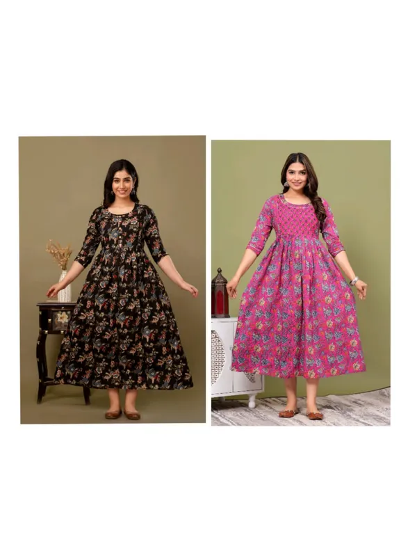 Black_fly_rani_Cotton_Printed_Maternity_And_Feeding_Kurti_Combo_Of_2