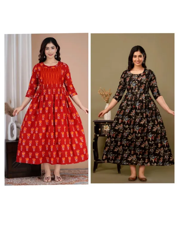 Black_fly_red_Cotton_Printed_Maternity_And_Feeding_Kurti_Combo_Of_2