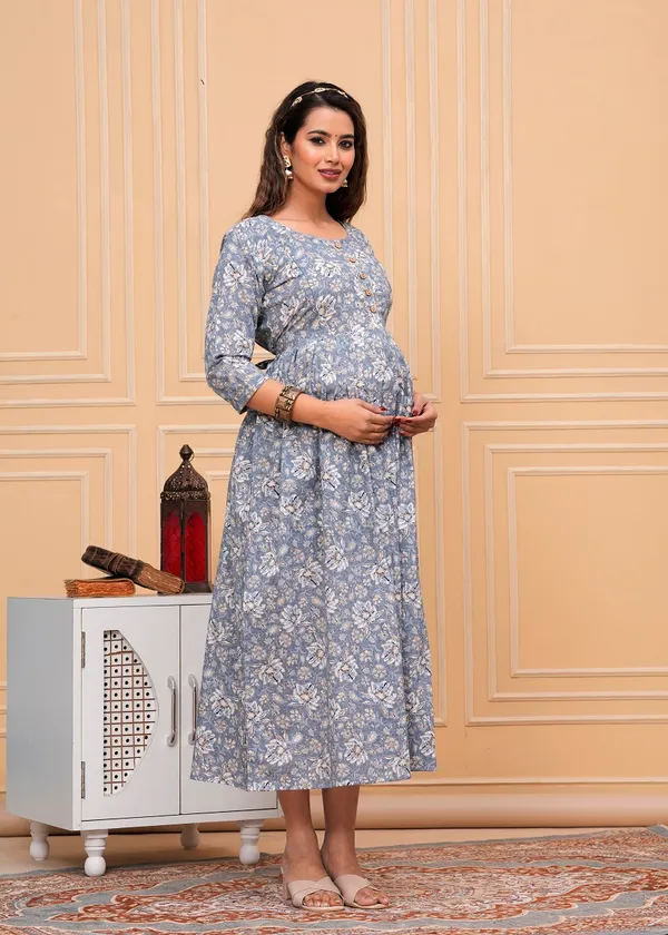 Black_fly_silver_Cotton_Printed_Maternity_And_Feeding_Kurti_Combo_Of_2