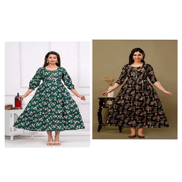 Black_fly_tringal_Cotton_Printed_Maternity_And_Feeding_Kurti_Combo_Of_2