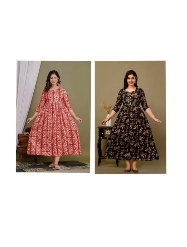Black_fly_zizking_bloom_Cotton_Printed_Maternity_And_Feeding_Kurti_Combo_Of_2