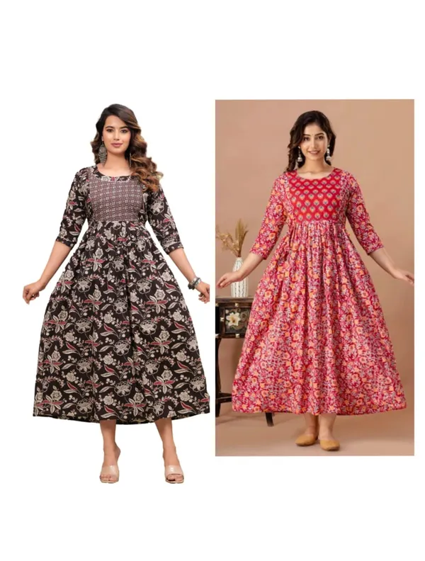 Black_red_floral_Cotton_Printed_Maternity_And_Feeding_Kurti_Combo_Of_2