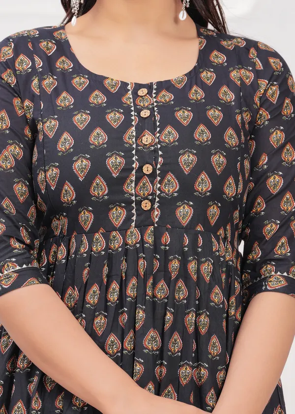 Black_tringal_cotton_maternity_and_feeding_kurti