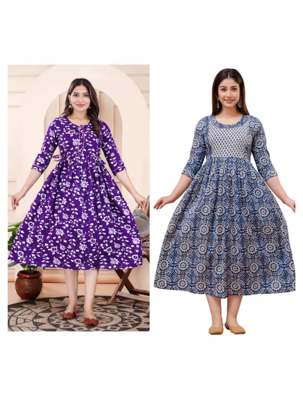 Blue_bummer_with_sky_Rayon_maternity_and_feeding_kurti_Combo_Of_2