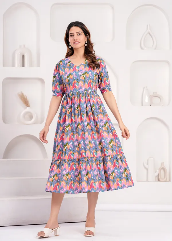 Blue_cham_cham_cotton_maternity_and_feeding_kurti