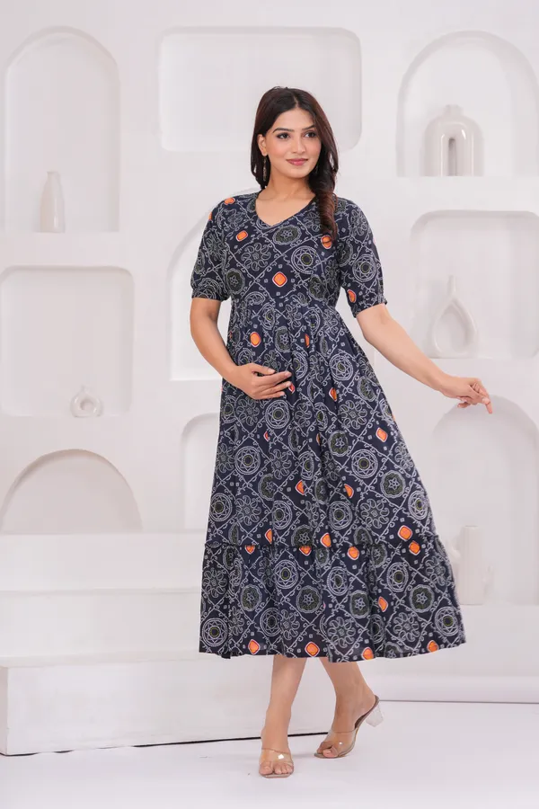 Blue_cundri_cotton_maternity_and_feeding_kurti