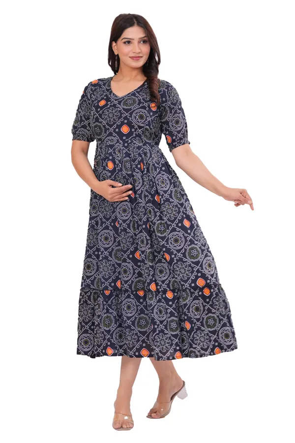 Blue_cundri_cotton_maternity_and_feeding_kurti