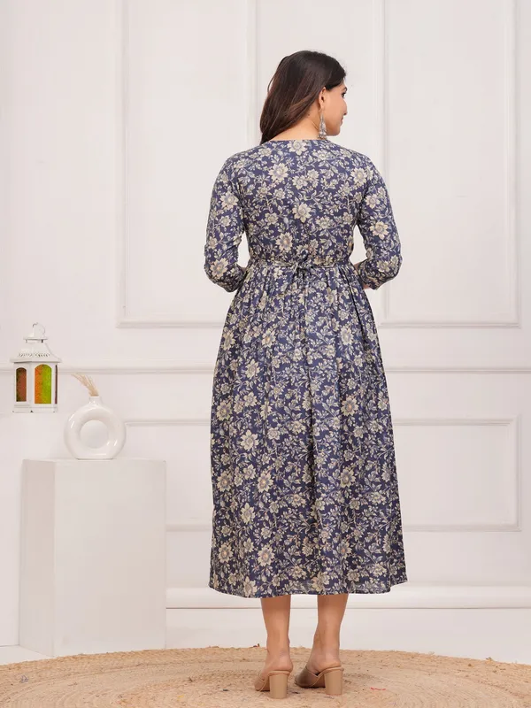 Blue_dote_chidi_cotton__maternity_and_feeding_kurti