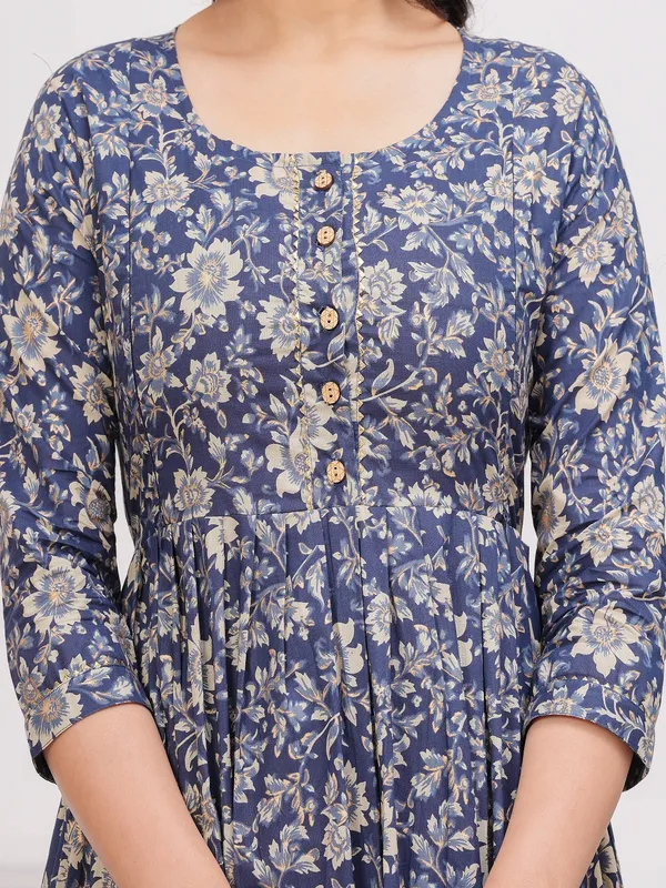 Blue_fool_cotton__maternity_and_feeding_kurti