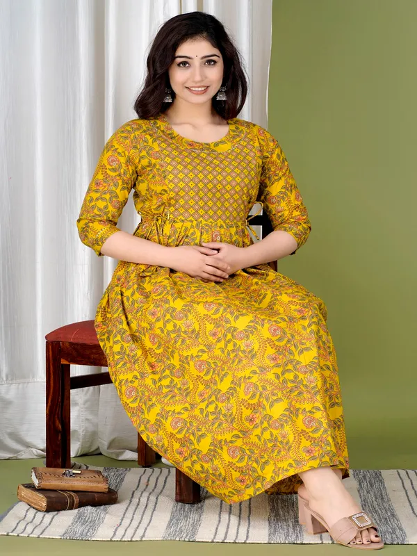Brown_broke_cotton_maternity_and_feeding_kurti