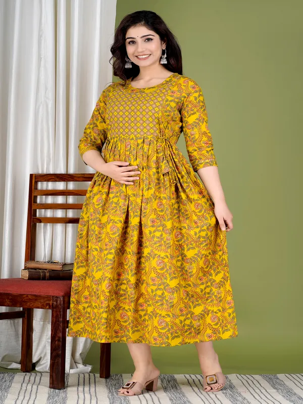 Brown_broke_cotton_maternity_and_feeding_kurti