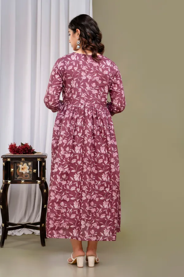Brown_pro_cotton_maternity_and_feeding_kurti__Combo_Of_2