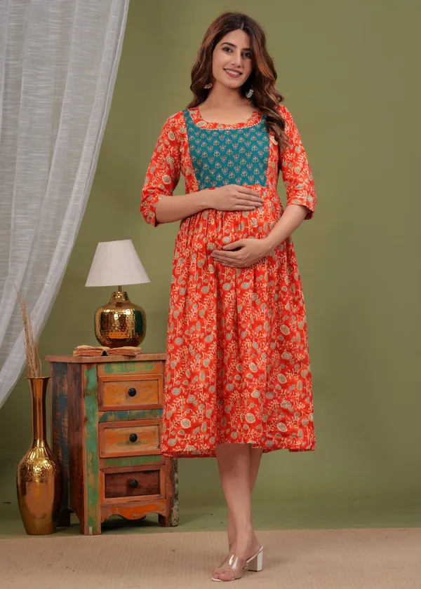 Burming__Cotton_Maternity_And_Feeding_Kurti