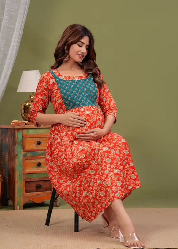 Burming__Cotton_Maternity_And_Feeding_Kurti